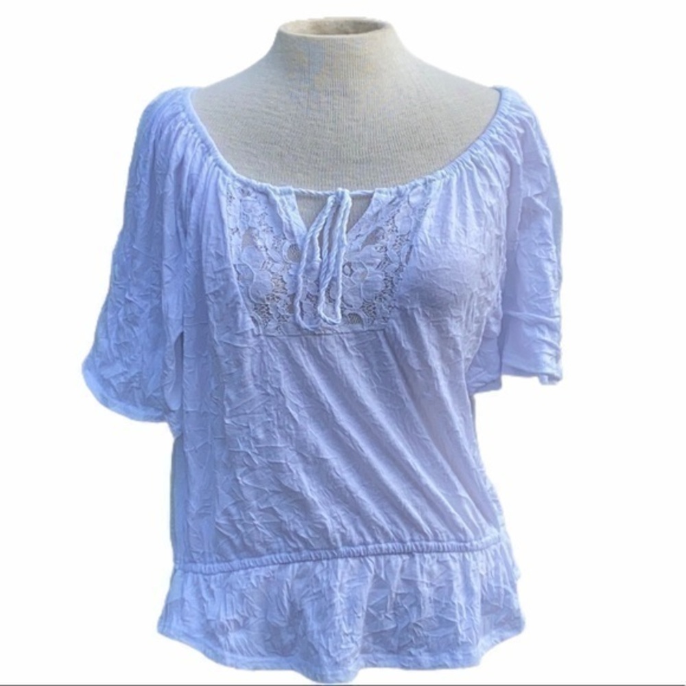 Derek Heart all white blouse, size large